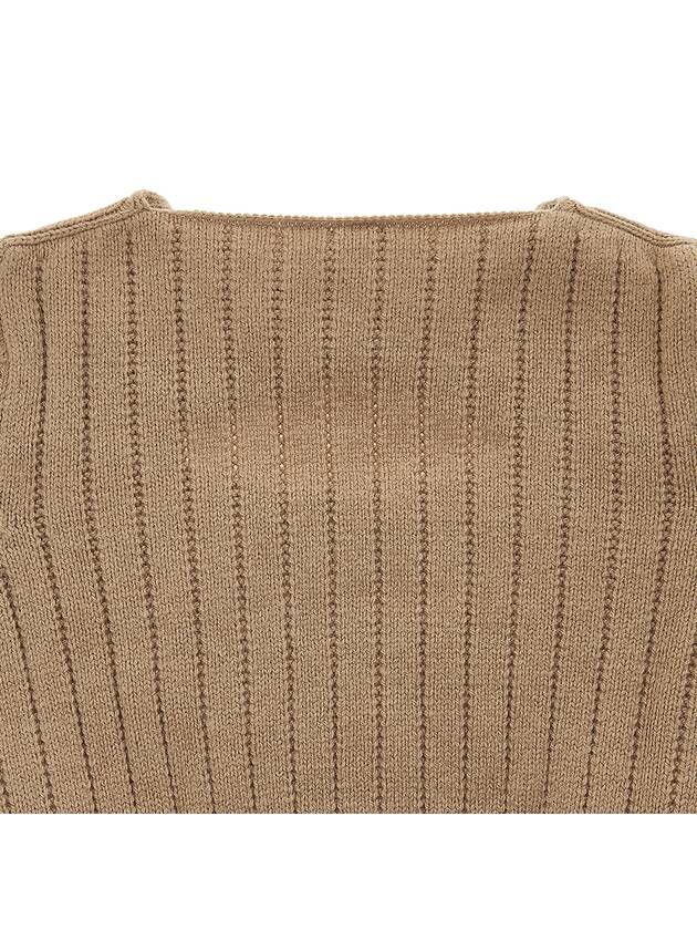 Women's Cutout Alpaca Knit Top Dark Beige - PINKO - BALAAN 7