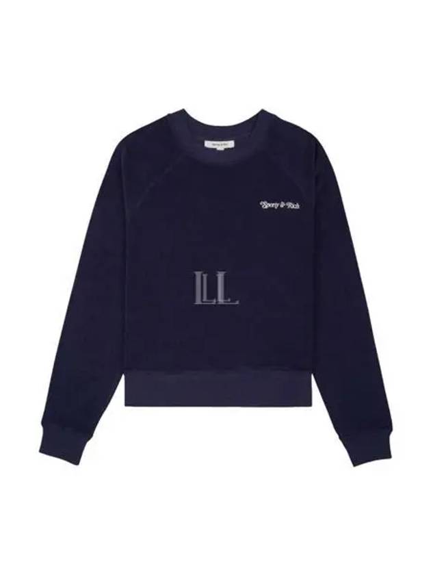 NY Tennis Club Terry Cotton Sweatshirt Navy - SPORTY & RICH - BALAAN 2