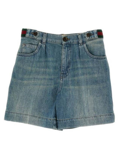 Kids Bermuda Denim Shorts Blue - GUCCI - BALAAN 1