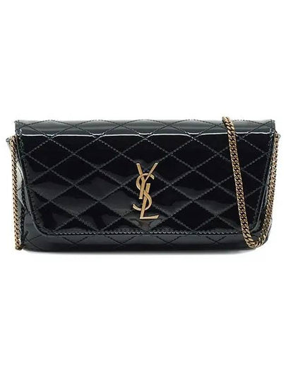 Gaby Chain Phone Shoulder Bag Black - SAINT LAURENT - BALAAN 2