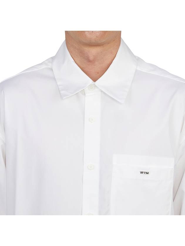 Back Logo Cotton Long Sleeve Shirt White - WOOYOUNGMI - BALAAN 8