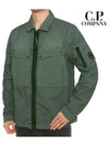 Men's Lens Wappen Nylon Zip-up Jacket Khaki - CP COMPANY - BALAAN.