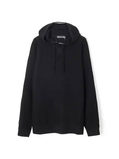 Men's Waffle Stitch Merino Wool Hooded Sweater Onyx - G/FORE - BALAAN 1