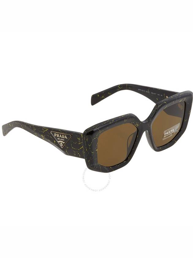 Prada Dark Brown Irregular Ladies Sunglasses PR 14ZSF 19D01T 52 - PRADA - BALAAN 2