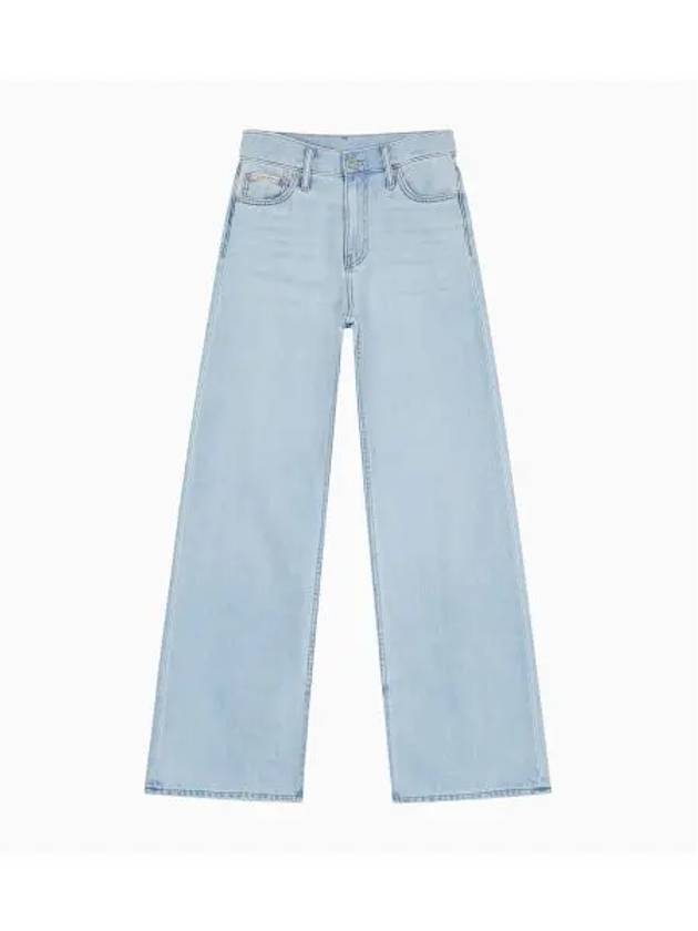 High Rise Wide Jeans Light Blue - CALVIN KLEIN - BALAAN 2