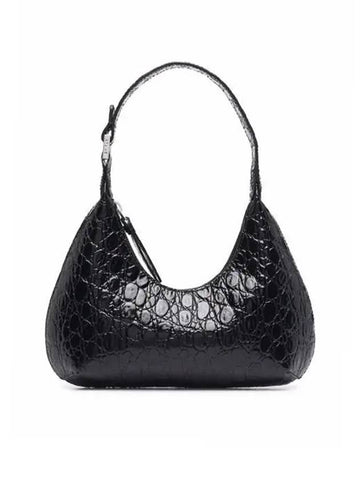 Mini Ember Croco Shoulder Bag NERO 21PFBASBLCCESMA - BY FAR - BALAAN 1