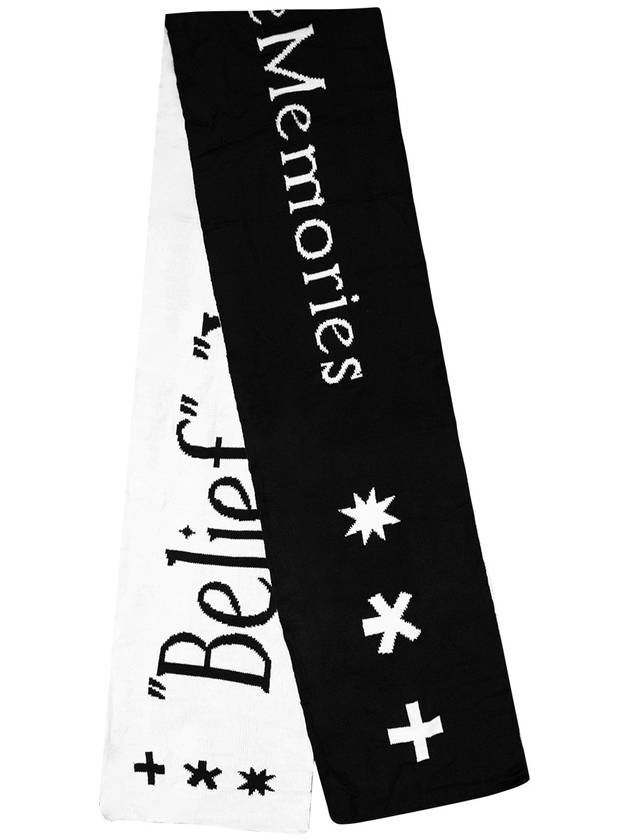 belief wish love jacquard muffler - MYDEEPBLUEMEMORIES - BALAAN 1