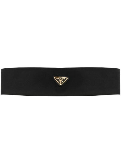 Triangle Logo Hairband Black - PRADA - BALAAN 2