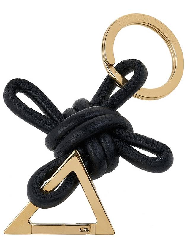 Triangle Nappa Key Holder Black - BOTTEGA VENETA - BALAAN 9