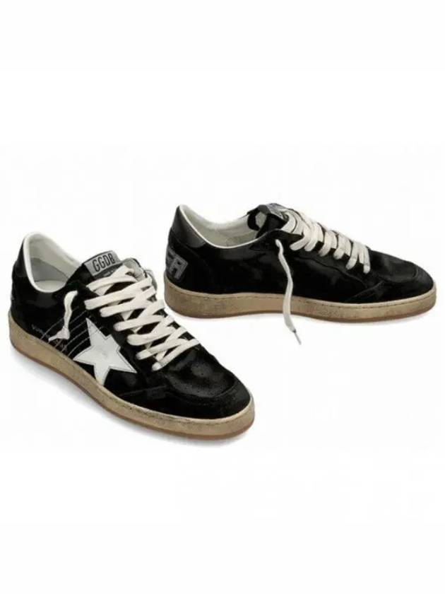 Men's Ballstar Suede Low Top Sneakers Black - GOLDEN GOOSE - BALAAN 2