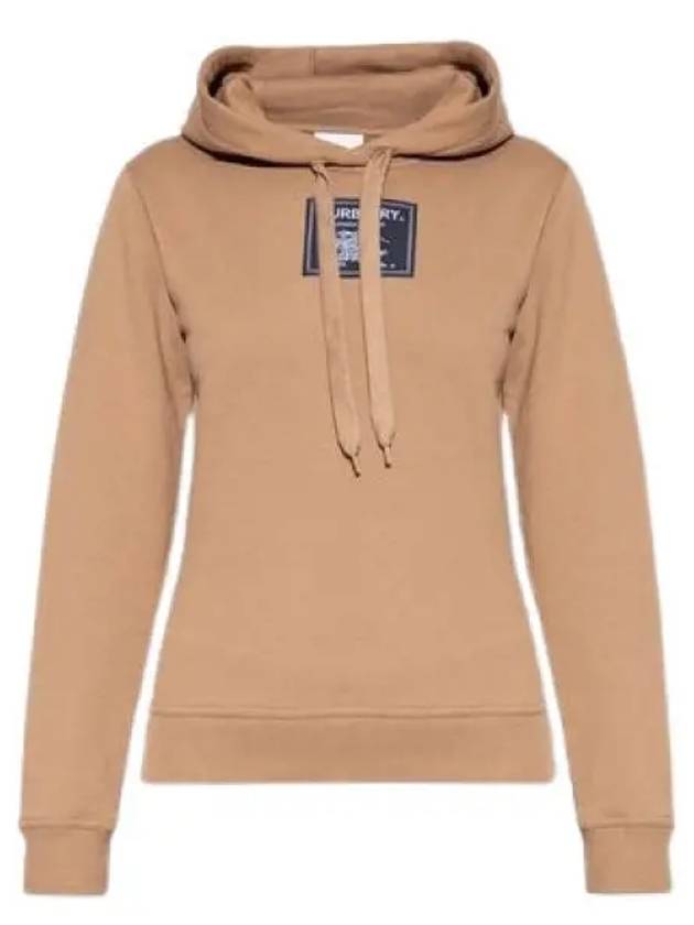 Women's Prosum Label Cotton Hoodie Camel - BURBERRY - BALAAN 2