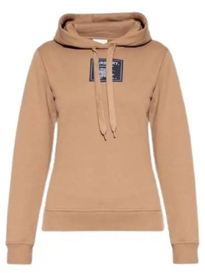 Women's Prosum Label Cotton Hoodie Camel - BURBERRY - BALAAN 2