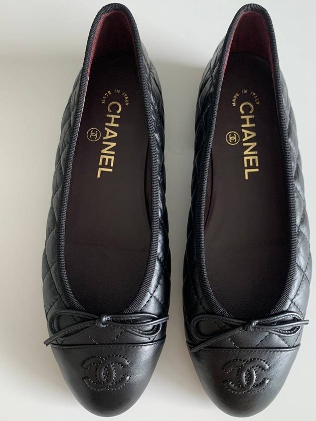 CC Logo Quilted Ribbon Ballerina Flats Black - CHANEL - BALAAN 3