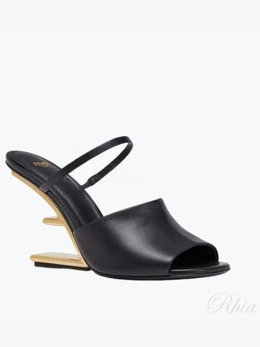 First Sandal Heels Gold Black - FENDI - BALAAN 2