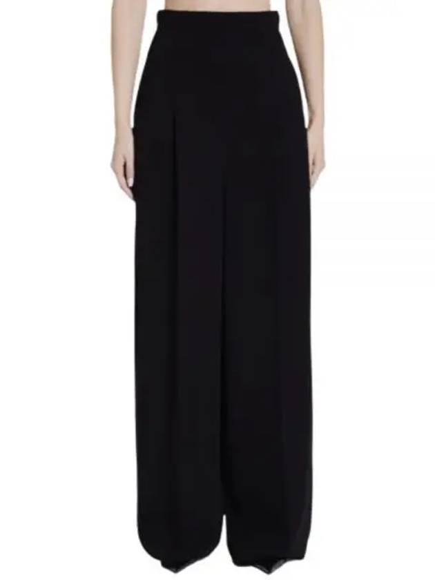 Lino Triacetate Wide Pants Black - MAX MARA - BALAAN 2