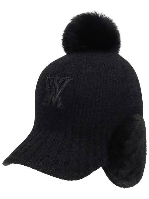 Official W NEW ANGORA KNIT BALLCAP BK - ANEWGOLF - BALAAN 1