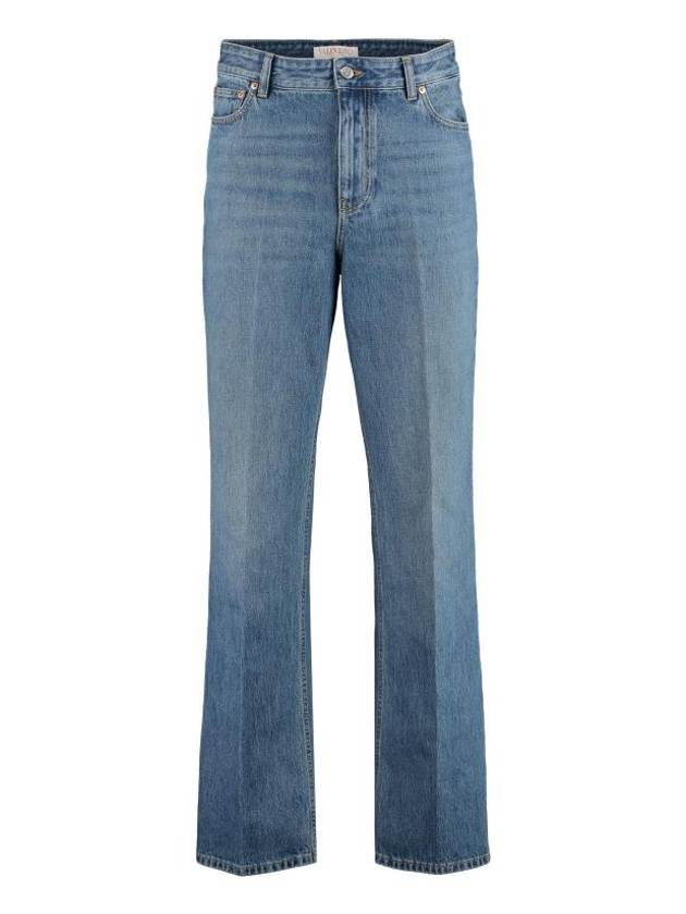 Straight Pants 2V3DE02S918 558 Denim - VALENTINO - BALAAN 1