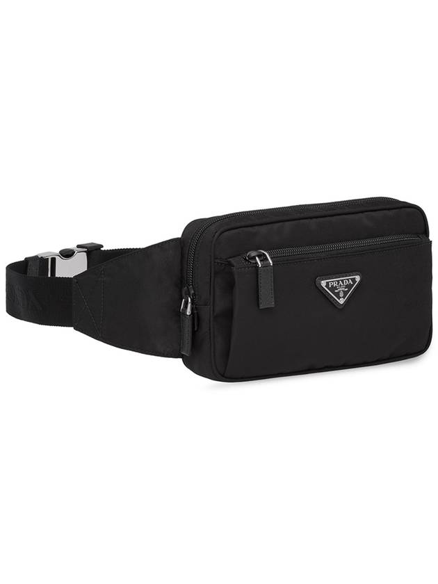 Re-Nylon And Saffiano Leather Belt Bag Black - PRADA - BALAAN 4