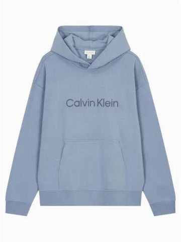 JEANS Men s Relaxed Fit Standard Logo Hoodie Light Blue 40HM231PQE - CALVIN KLEIN - BALAAN 1