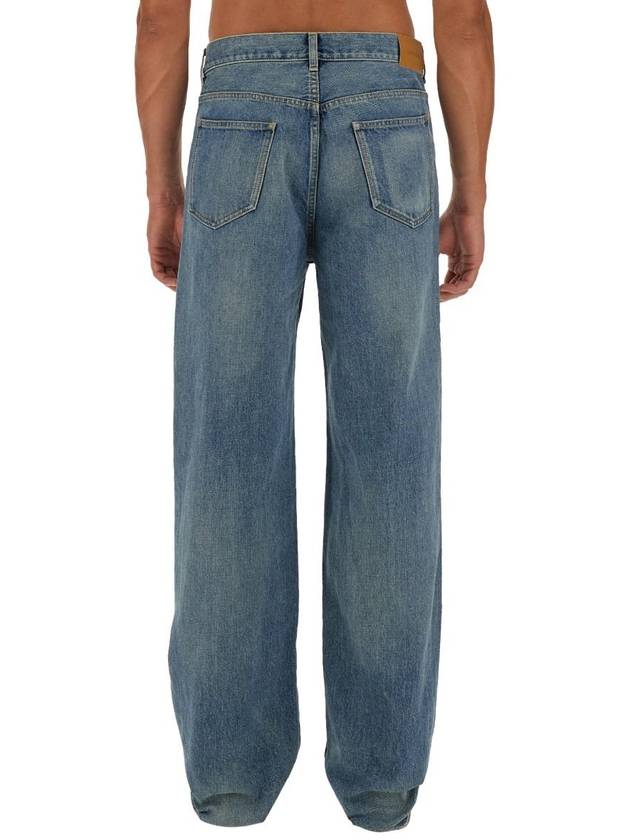 Mid Rise Baggy Jeans Blue - SAINT LAURENT - BALAAN 4