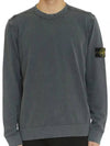 Wappen Patch Cotton Knit Top Blue Grey - STONE ISLAND - BALAAN 3