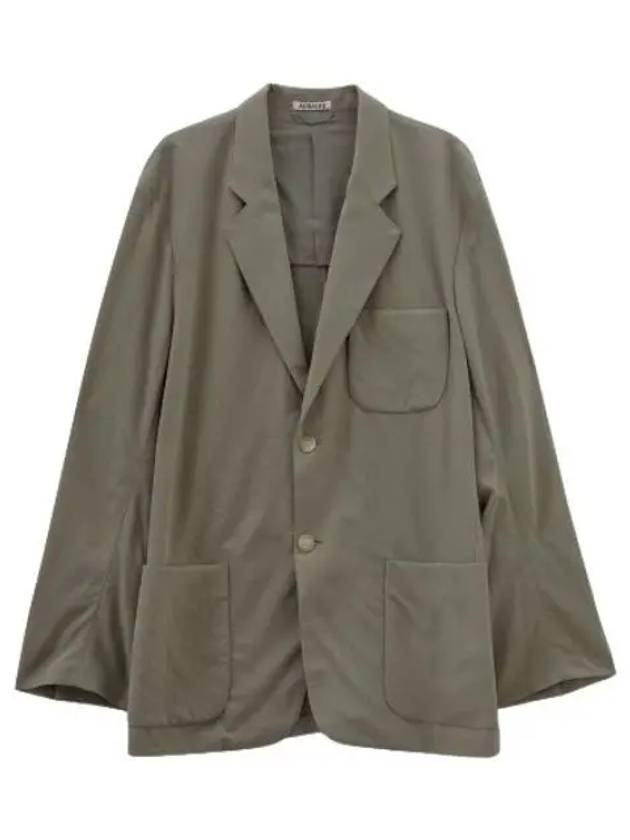 Twisted Wool Biyella Jacket Light Khaki Formal Suit Blazer - AURALEE - BALAAN 1