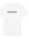 Logo Print Cotton Short Sleeve T-Shirt White - BURBERRY - BALAAN 2