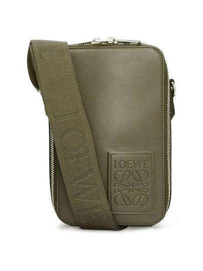 Vertical Pocket Calfskin Cross Bag Green - LOEWE - BALAAN 2