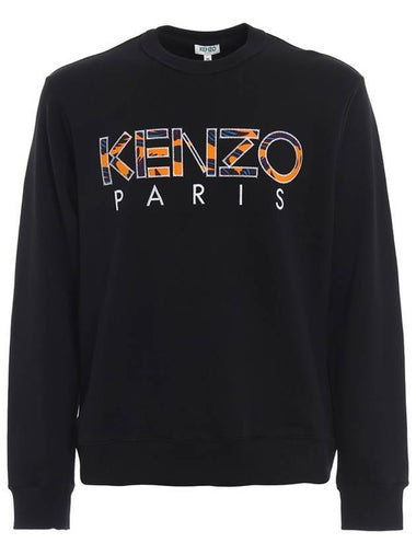 Men's Logo Lettering Sweatshirt Black - KENZO - BALAAN 1