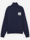 Fox Head Intarsia Comfort Turtleneck Ink Blue - MAISON KITSUNE - BALAAN 2