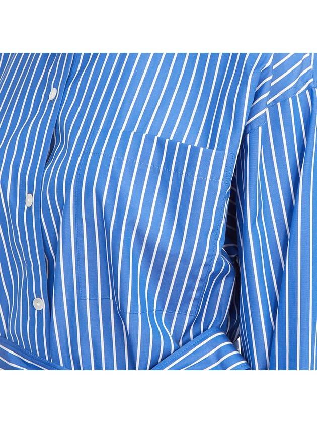 Women's Striped Belt Short Dress Blue - THEORY - BALAAN 10