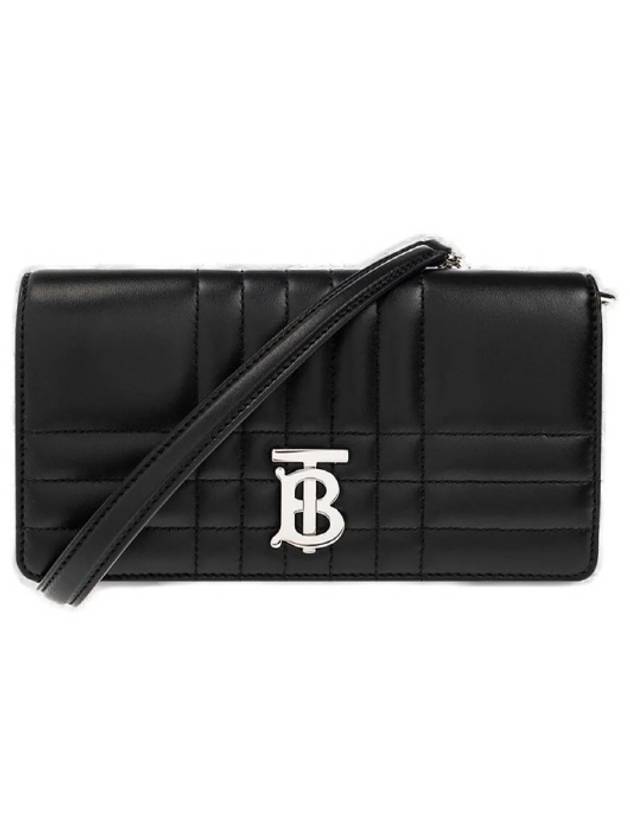 Women's Detachable Strap Quilted Leather Lola Cross Bag Black Palladium - BURBERRY - BALAAN 2