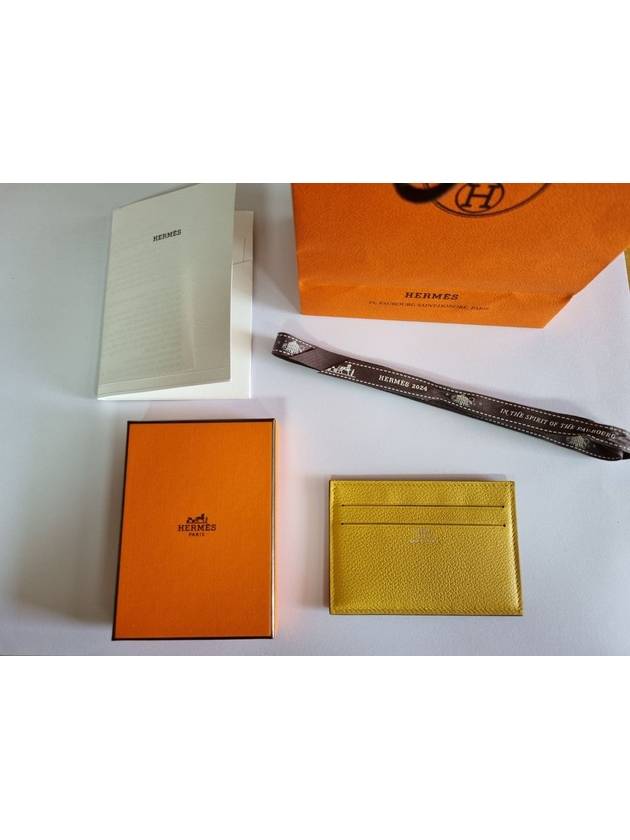 Citizen Twill Card Wallet Yellow - HERMES - BALAAN 2