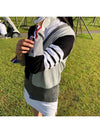 Color combination gray golf fashion luxury knit cardigan rounding look - LOLOALLOY - BALAAN 6