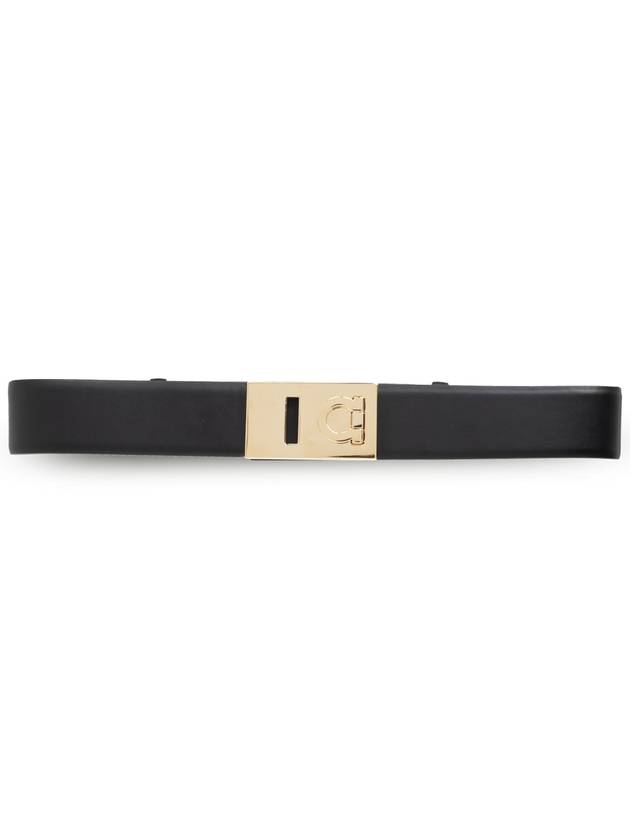 FERRAGAMO Leather Belt, Women's, Black - SALVATORE FERRAGAMO - BALAAN 1