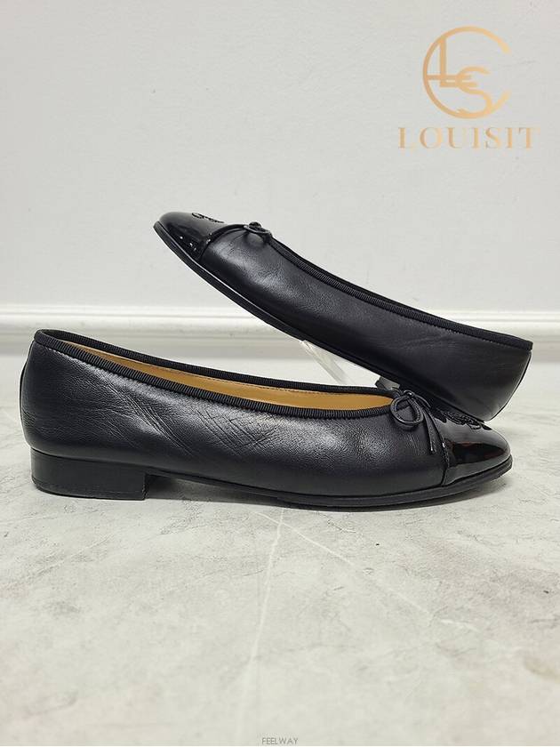 Used luxury goods Lewis It 36 Black CC logo ballerina flat shoes - CHANEL - BALAAN 4