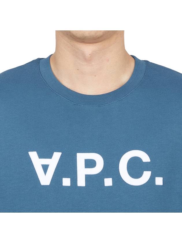 VPC Logo Crew Neck Sweatshirt Blue - A.P.C. - BALAAN 7