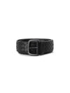 Intrecciato Leather Belt Black - BOTTEGA VENETA - BALAAN 2