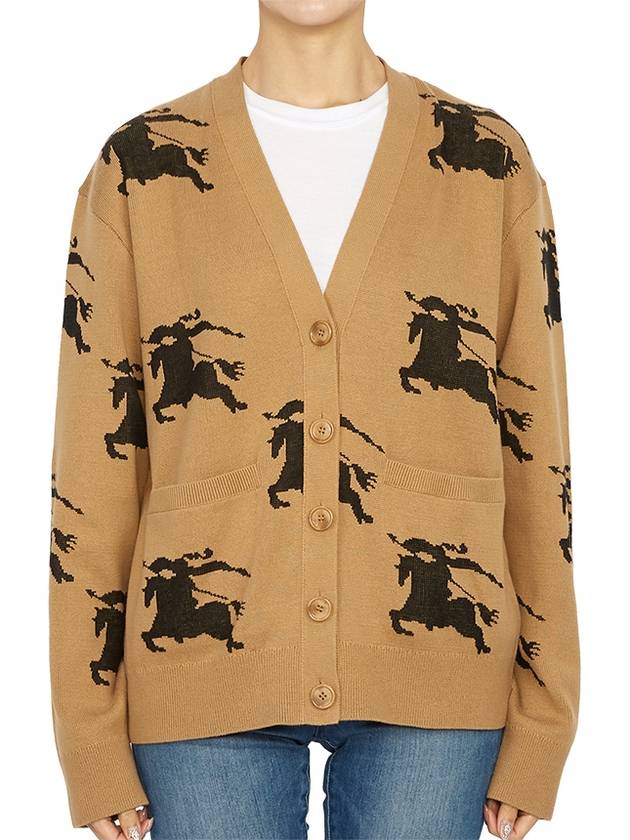 EKD Cotton Silk Cardigan Camel - BURBERRY - BALAAN 2