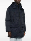 Men's Wappen Patch Hooded Parka Navy - STONE ISLAND - BALAAN 5