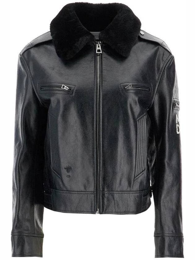 SN Black miss dior leather jacket 455V08AL131 9000 - DIOR - BALAAN 1