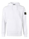 Wappen Patch Cotton Fleece Hoodie White - STONE ISLAND - BALAAN 2