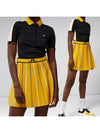 Women's River Knitted Golf Skirt Yellow - J.LINDEBERG - BALAAN 2