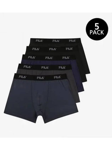 UNDERWEAR Linear Logo Band Draw 5pcs FI4DRF1102MBLK - FILA - BALAAN 1