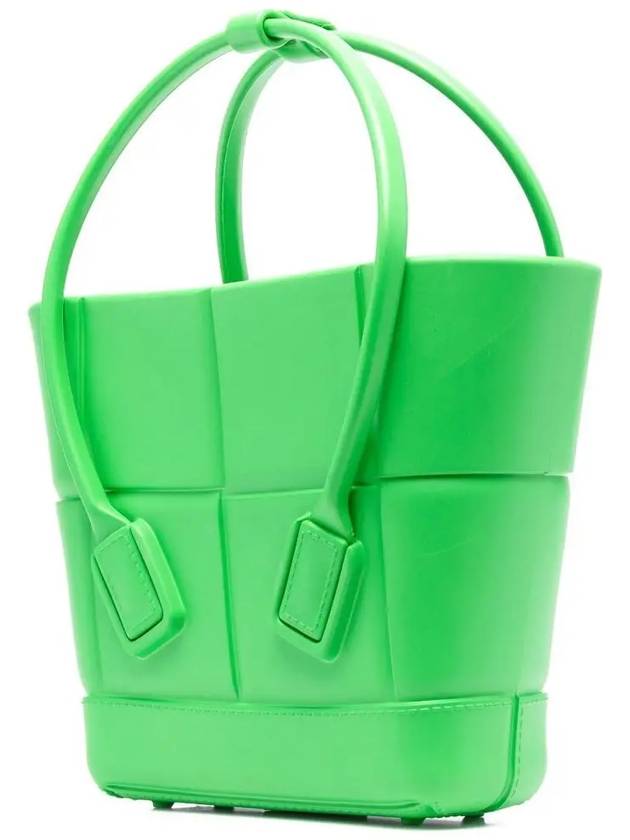 Arco Mini Rubber Tote Bag Grass - BOTTEGA VENETA - BALAAN 4