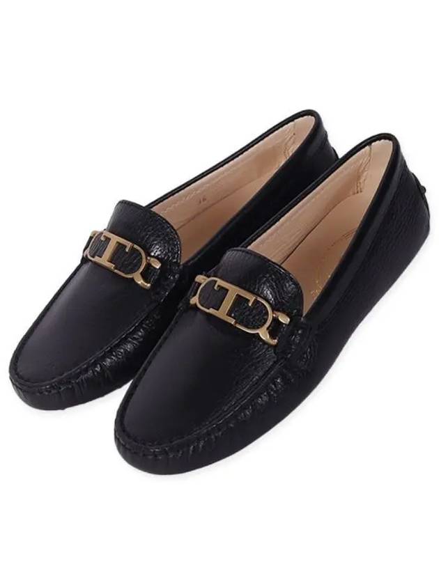 Women's Gommino Leather Driving Shoes Black - TOD'S - BALAAN 2