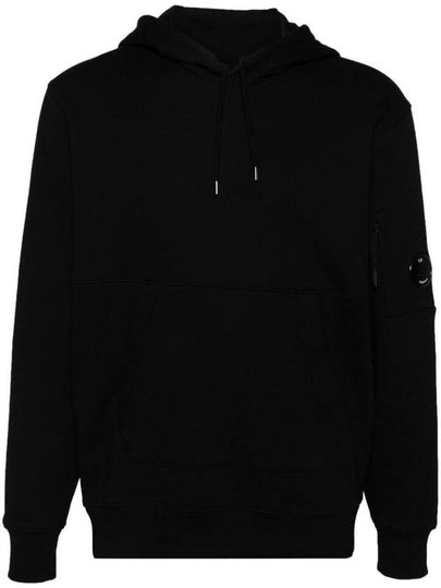 Diagonal Raised Fleece Lens Hoodie Black - CP COMPANY - BALAAN 2