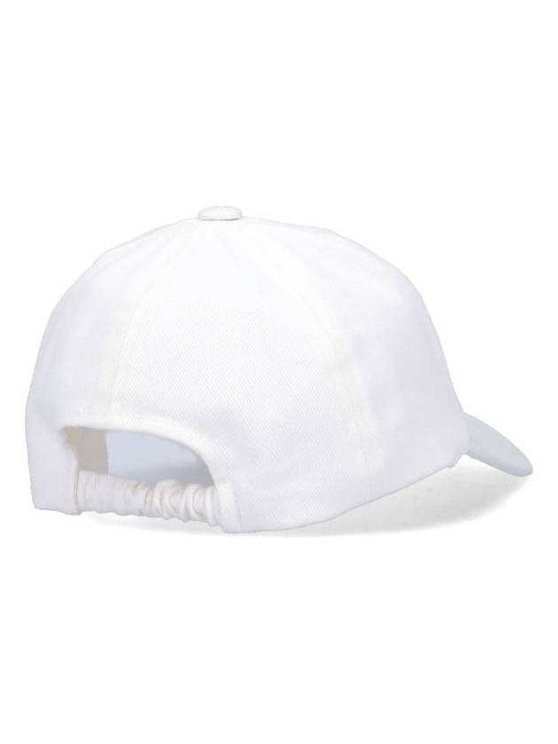 Embroidered Logo Cotton Ball Cap White - PATOU - BALAAN 3