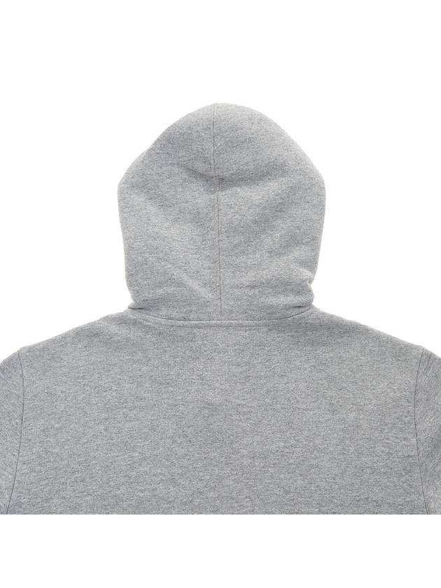 Embossed Logo Hoodie Grey - SAINT LAURENT - BALAAN 9