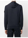 Signature Logo Patch Hoodie Navy - STONE ISLAND - BALAAN 5